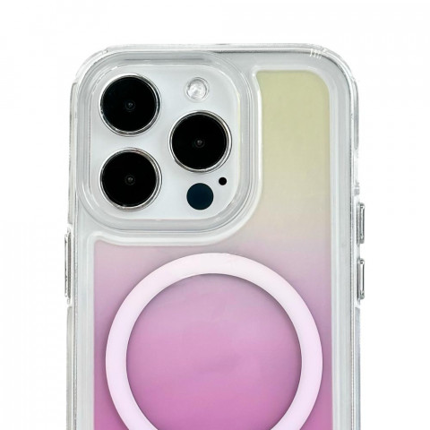 Чохол Gradient Case with Magsafe для iPhone 14 Pro Max Pink / Yellow