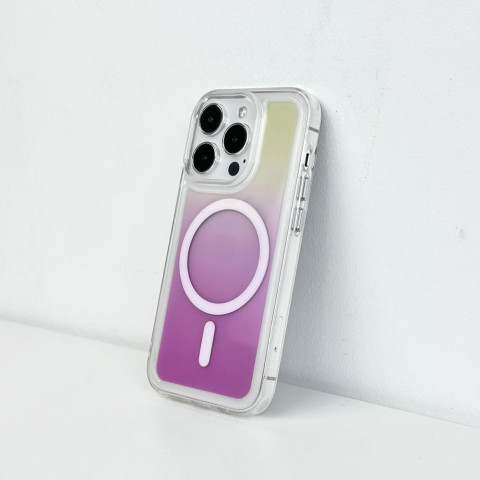 Чохол Gradient Case with Magsafe для iPhone 14 Pro Max Pink / Yellow