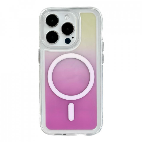 Чохол Gradient Case with Magsafe для iPhone 14 Pro Max Pink / Yellow