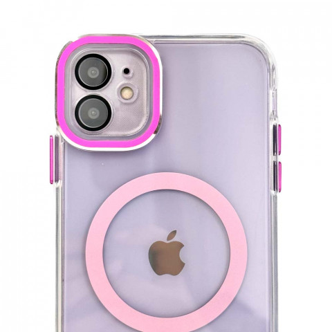 Чехол Metallic Crystal Case with MagSafe на iPhone 11 Pink