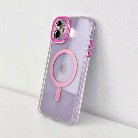 Чехол Metallic Crystal Case with MagSafe на iPhone 11 Pink