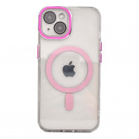 Чехол Metallic Crystal Case with MagSafe на iPhone 14 Pink
