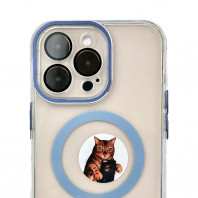Чохол Metallic Crystal Case with MagSafe на iPhone 14 Pro Max Blue