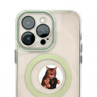 Чохол Metallic Crystal Case with MagSafe для iPhone 14 Pro Max Green