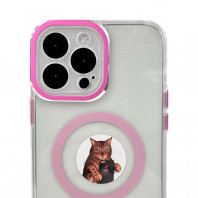Чохол Metallic Crystal Case with MagSafe на iPhone 14 Pro Max Pink