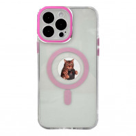 Чохол Metallic Crystal Case with MagSafe на iPhone 14 Pro Max Pink