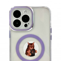 Чохол Metallic Crystal Case with MagSafe для iPhone 14 Pro Max Purple