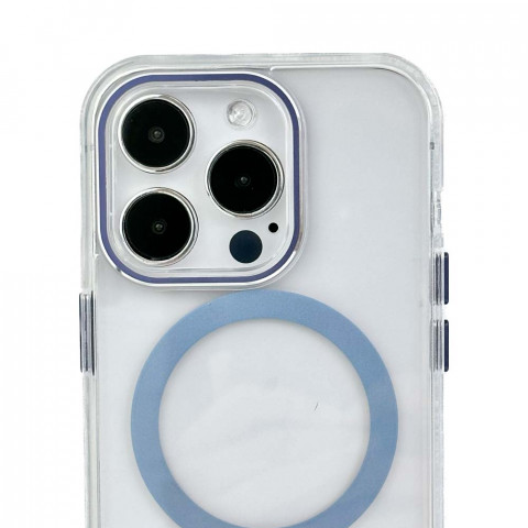 Чохол Metallic Crystal Case with MagSafe на iPhone 13 Pro Blue