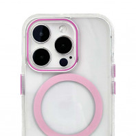 Чехол Metallic Crystal Case with MagSafe на iPhone 14 Pro Pink Чехол Metallic Crystal Case with MagSafe на iPhone 14 Pro Pink