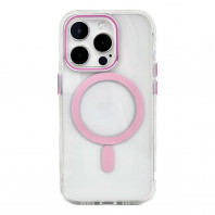 Чехол Metallic Crystal Case with MagSafe на iPhone 14 Pro Pink