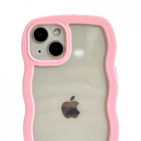 Чехол Wavy case на iPhone 14 Pink