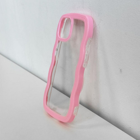 Чехол Wavy case на iPhone 14 Pink