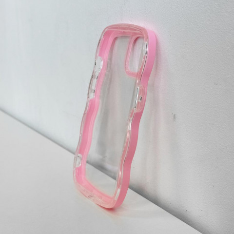 Чехол Wavy case на iPhone 14 Pink