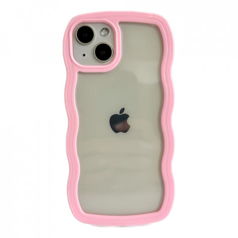Чехол Wavy case на iPhone 14 Pink