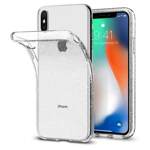 Чохол прозорий з блискітками для Iphone X/Xs Чохол прозорий з блискітками для Iphone X/Xs