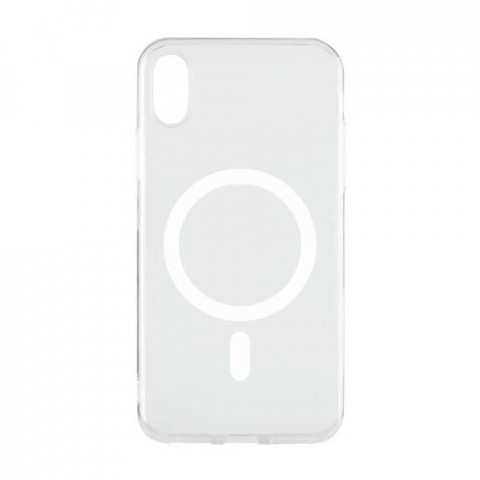 Чохол Silicone clear case with MagSafe для iPhone X і Xs
