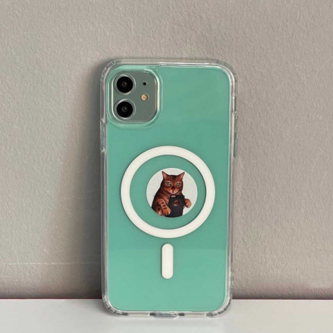 Чохол Silicone clear case with MagSafe для iPhone 11