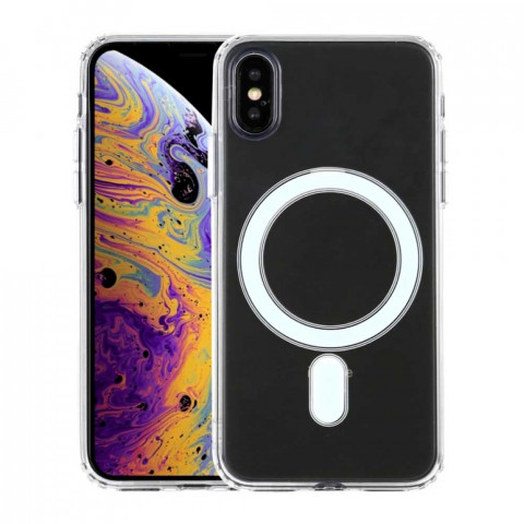 Чохол Silicone clear case with MagSafe для iPhone X і Xs