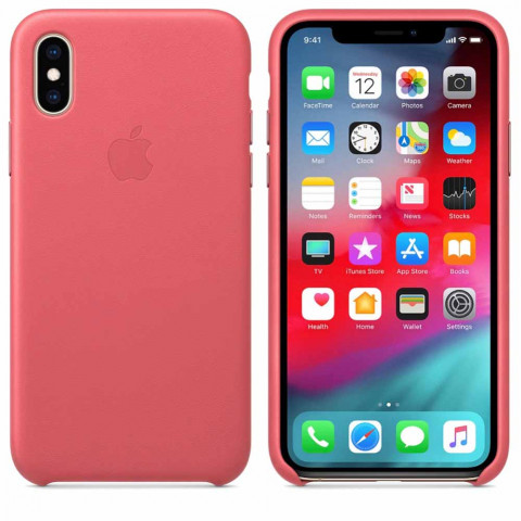Чехол Leather Case на Iphone Xs Peony pink Чехол Leather Case на Iphone Xs Peony pink