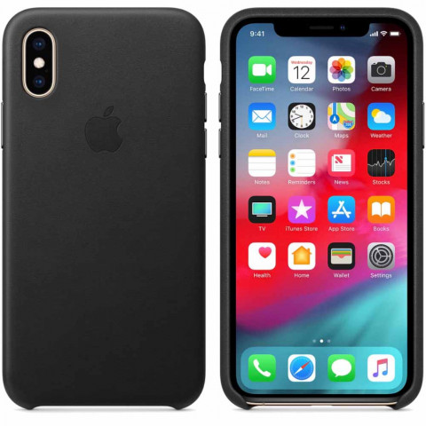 Чохол Leather Case для Iphone Xs Black