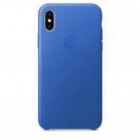 Чехол Leather Case на Iphone X Electric blue