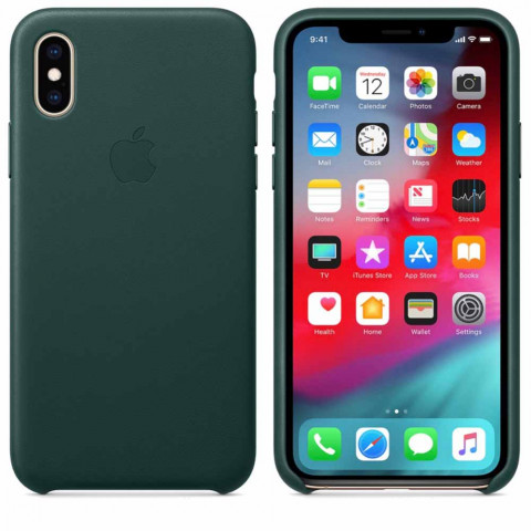 Чохол Leather Case на Iphone Xs Forest green Чохол Leather Case на Iphone Xs Forest green