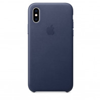 Чохол Leather Case на Iphone Xs Midnight blue