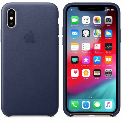 Чохол Leather Case на Iphone X Midnight blue Чохол Leather Case на Iphone X Midnight blue