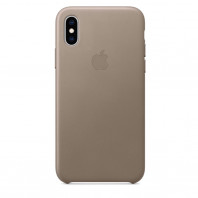 Чехол Leather Case на Iphone Xs Taupe