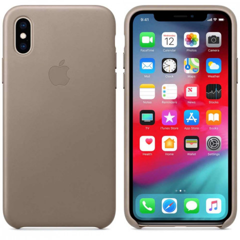 Чехол Leather Case на Iphone Xs Taupe Чехол Leather Case на Iphone Xs Taupe