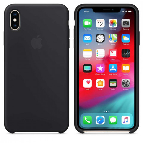 Чехол LUX Silicone Case для Iphone Xs Max Black