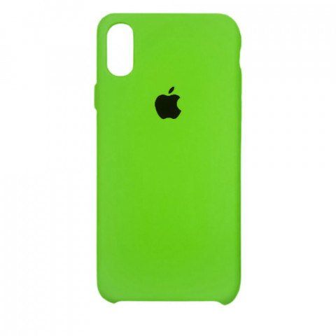 Чохол (copy) Silicone Case для Iphone XR Dark green Black apple
