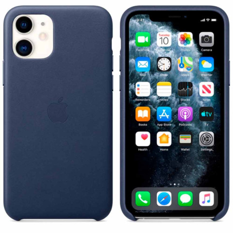 Чохол Leather Case на Iphone 11 Midnight blue