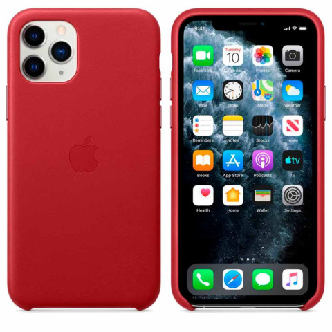 Чохол Leather Case для Iphone 11 Pro Red Чохол Leather Case для Iphone 11 Pro Red