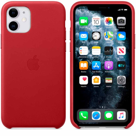 Чохол Leather Case для Iphone 11 Red