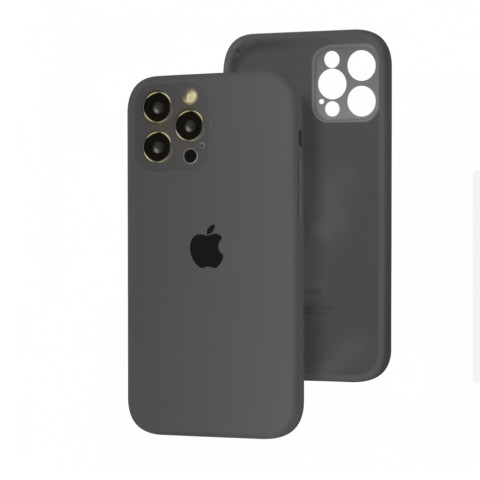 Чохол Silicone Case Full Camera на iPhone 12 Pro Max Charcoal grey