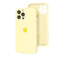 Чехол Silicone Case Full Camera для iPhone 12 Pro Max Mellow yellow