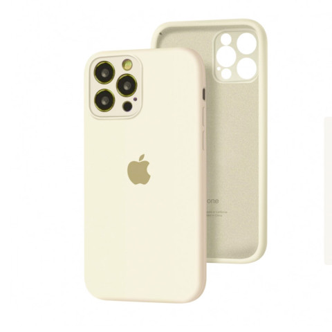 Чохол Silicone Case Full Camera для iPhone 14 Pro Max Antique white