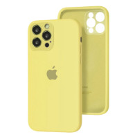 Чехол Silicone Case Full Camera на iPhone 12 Pro Max Canary yellow