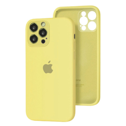 Чехол Silicone Case Full Camera на iPhone 12 Pro Max Canary yellow Чехол Silicone Case Full Camera на iPhone 12 Pro Max Canary yellow