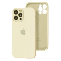 Чехол Silicone Case Full Camera для iPhone 12 Pro Pastel yellow