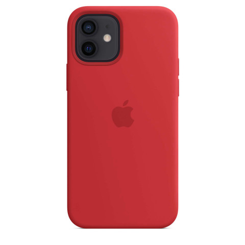 Чехол LUX Silicone Case with MagSafe для iPhone 12 и 12 Pro Red