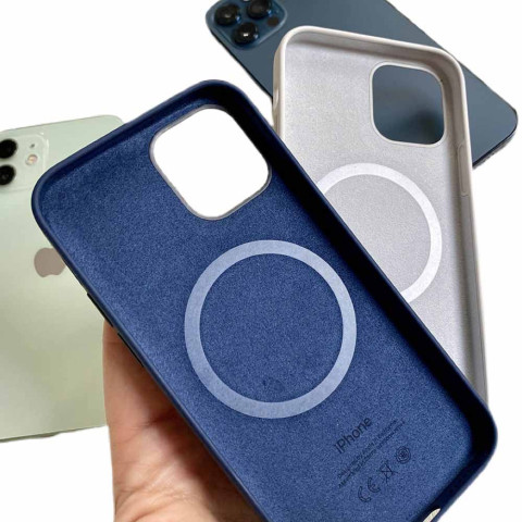 Чехол LUX Silicone Case with MagSafe для iPhone 12 Pro Max Cloud Blue 