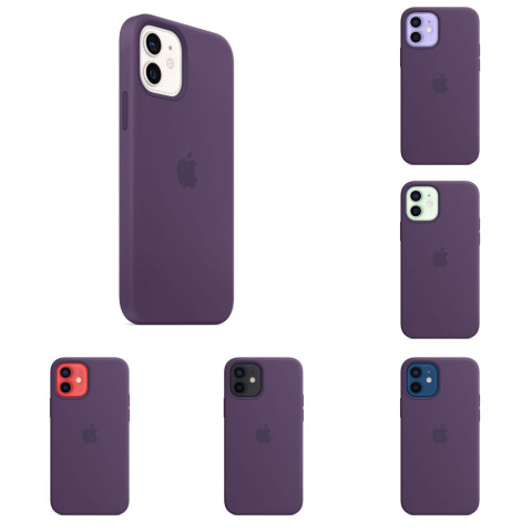 Чехол LUX Silicone Case with MagSafe для iPhone 12 и 12 Pro Amethyst Чехол LUX Silicone Case with MagSafe для iPhone 12 и 12 Pro Amethyst