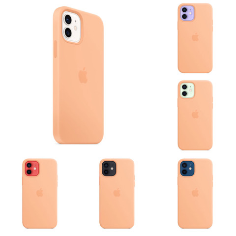 Чохол LUX Silicone Case with MagSafe для iPhone 12 і 12 Pro Cantaloupe