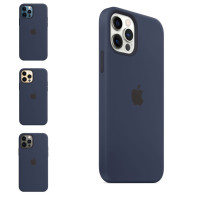 Чехол LUX Silicone Case with MagSafe на iPhone 12 Pro Max Deep navy Чехол LUX Silicone Case with MagSafe на iPhone 12 Pro Max Deep navy