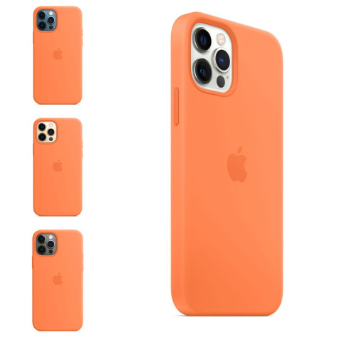 Чехол LUX Silicone Case with MagSafe на iPhone 12 и 12 Pro Kumquat Чехол LUX Silicone Case with MagSafe на iPhone 12 и 12 Pro Kumquat