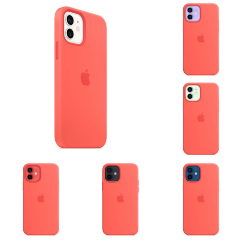 Чохол LUX Silicone Case на Iphone 12 і 12 Pro Pink citrus without MagSafe Чохол LUX Silicone Case на Iphone 12 і 12 Pro Pink citrus without MagSafe