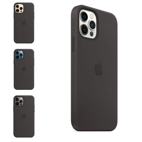 Чохол LUX Silicone Case with MagSafe для iPhone 12 Pro Max Black