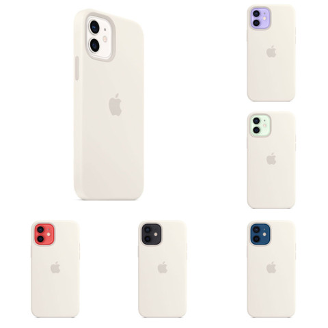Чехол LUX Silicone Case with MagSafe на iPhone 12 и 12 Pro White 